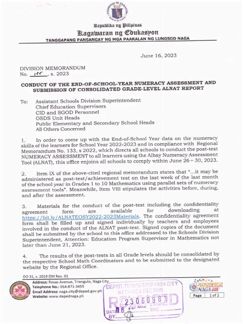 DM No. 411 s. 2023 CONDUCT OF THE 2023 NATIONAL .